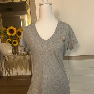 True Religion Gray Fitted Short Sleeve T-Shirt